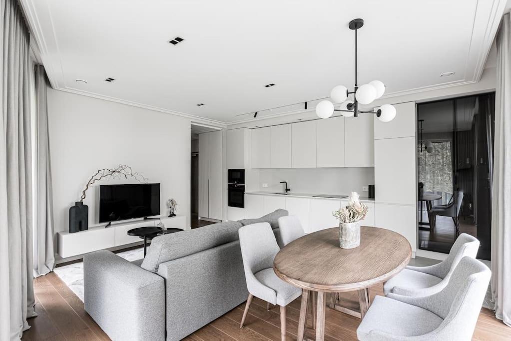 Spacious Luxury W/river View/terrace Paupys Apartment Wilna